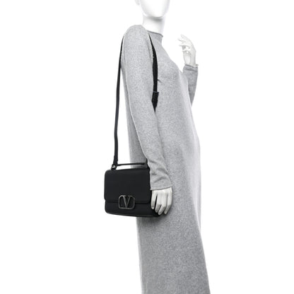 Valentino Garavani Grainy Calfskin Monochrome Bag Black 2 of 11
