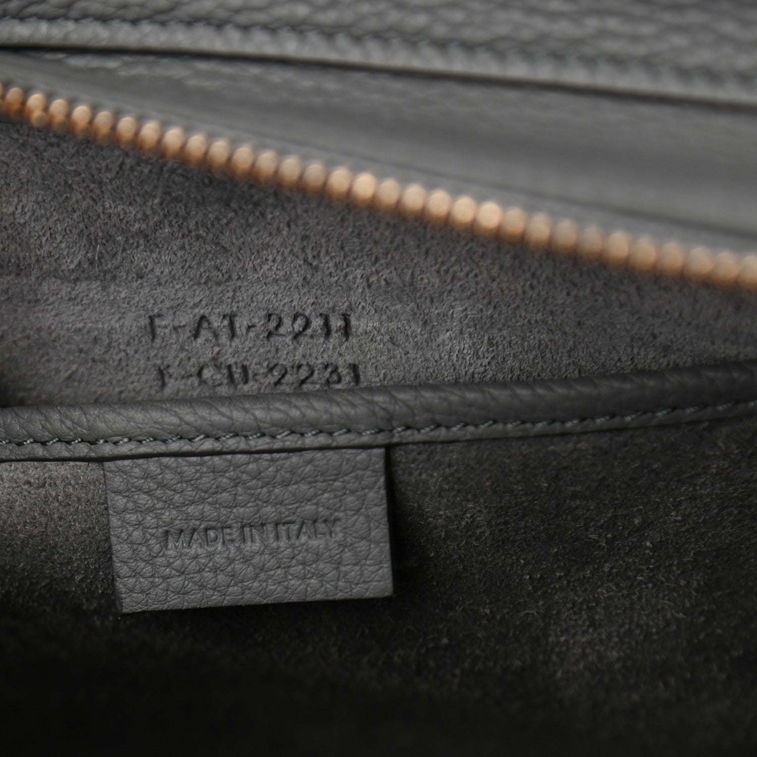 Celine Drummed Calfskin Nano Luggage Kohl 6 of 11