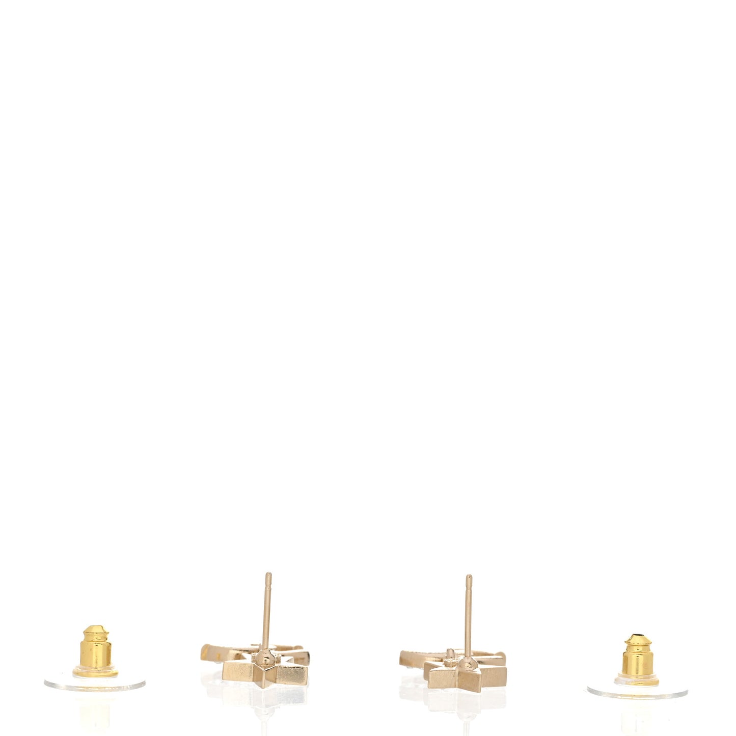 Crystal CC Star Drop Earrings Gold