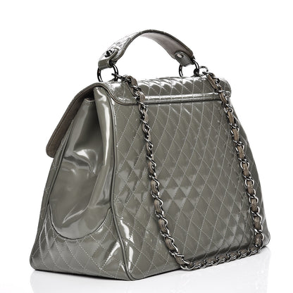 Chanel Glazed Calfskin Mademoiselle Lock Kelly Flap Bag Grey 4 of 16