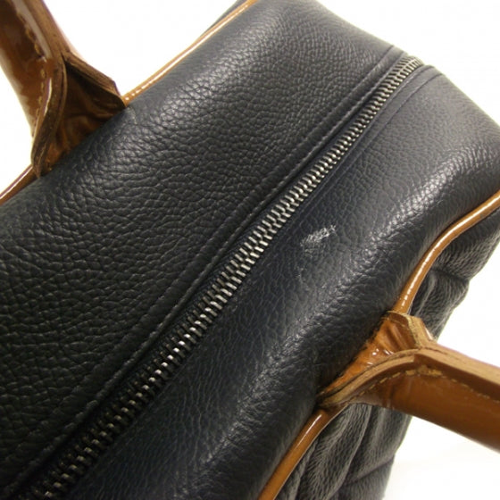 Caviar Quilted Boston Navy