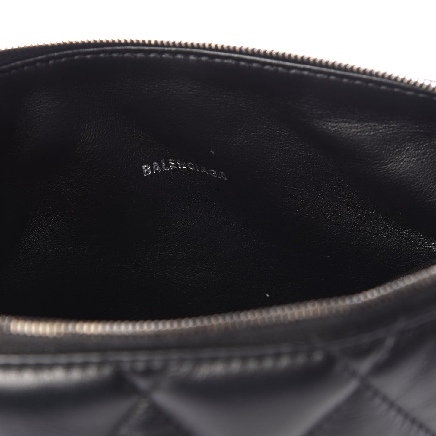 Nappa Calfskin Quilted Touch B Camera Shoulder Bag Black