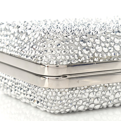 Christian Louboutin Crystal Strass Fiocco Box Clutch Silver 7 of 11