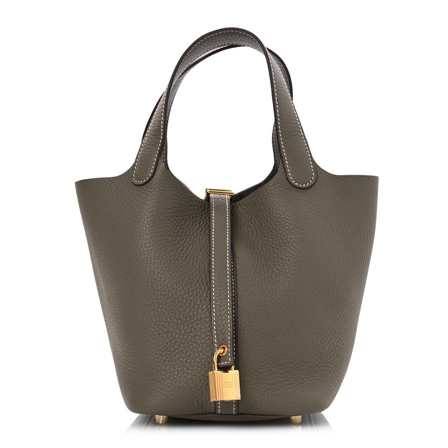 Taurillon Clemence Picotin Lock 18 PM Etoupe