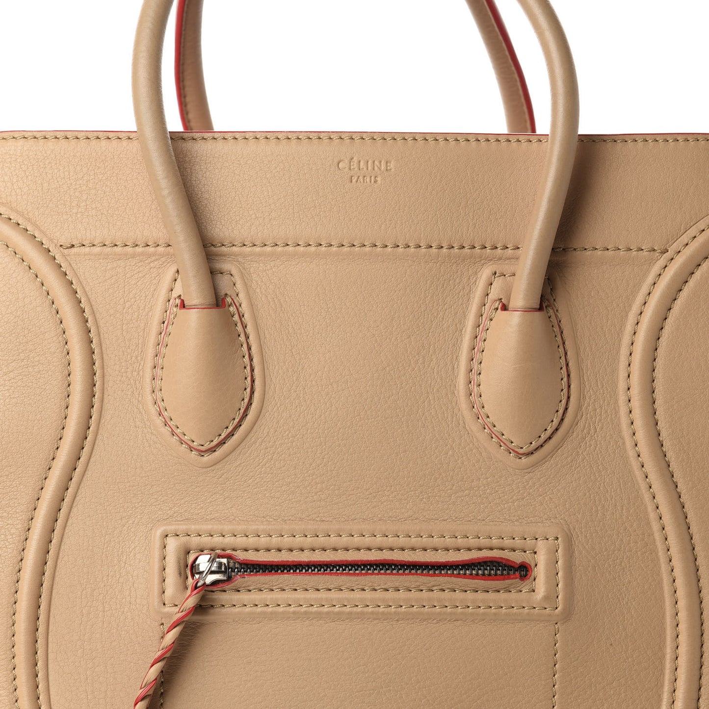 Supple Calfskin Medium Phantom Luggage Camel