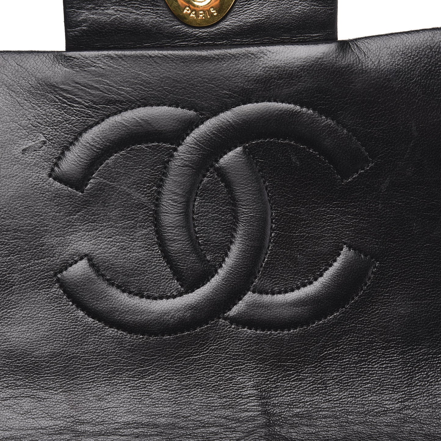 Lambskin Quilted XL Jumbo Single Flap Black