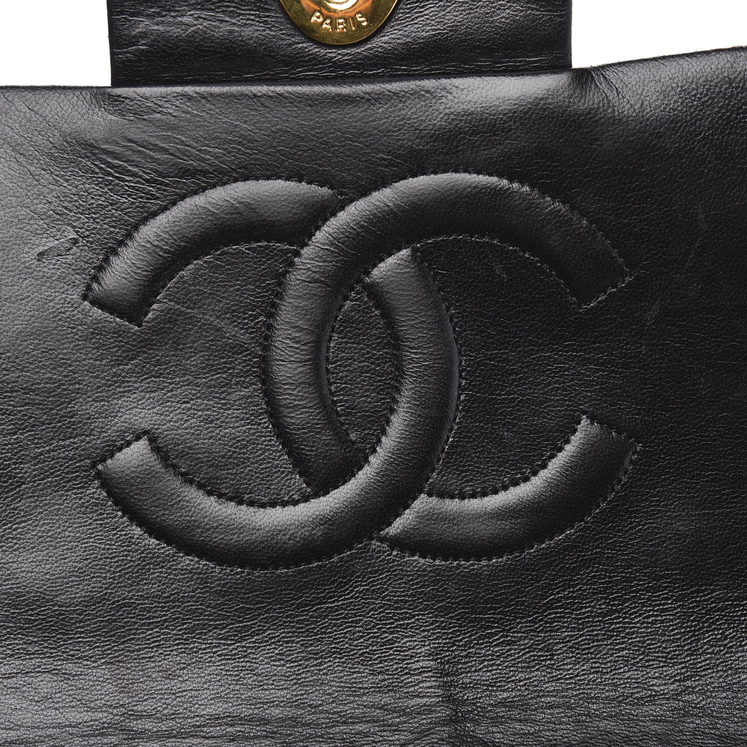 Chanel Lambskin Quilted XL Jumbo Single Flap Black 13 of 14