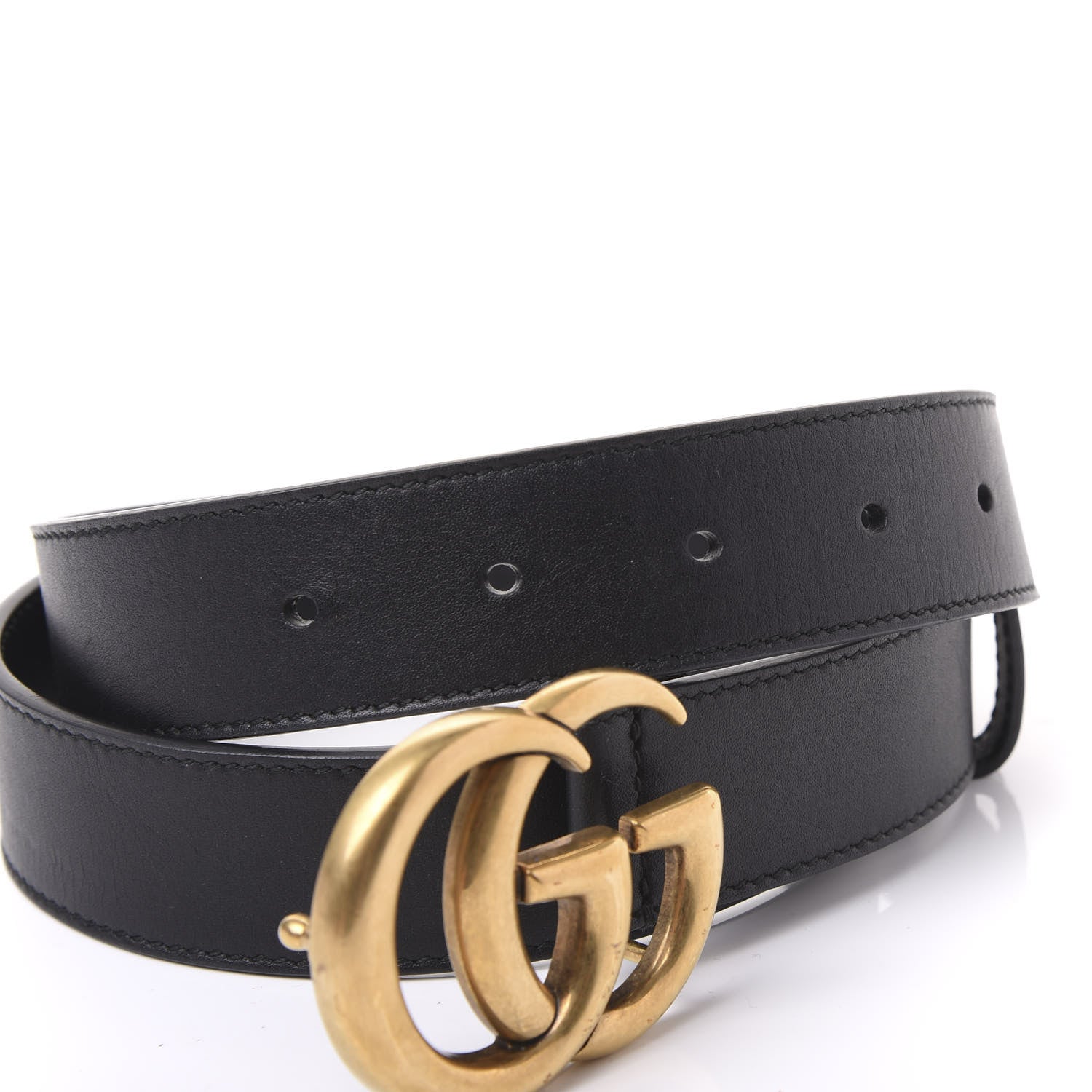 Gucci Calfskin Double G 30mm Belt 80 32 Black 4 of 6