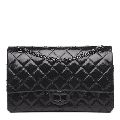 Chanel Glazed Calfskin Quilted 2.55 Reissue 226 Flap So Black 1 of 12