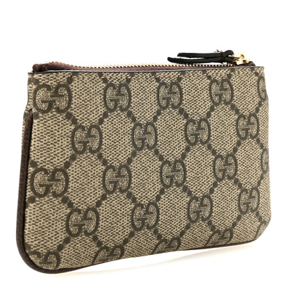Gucci GG Supreme Monogram Web Ophidia Zip Key Pouch Brown 4 of 9