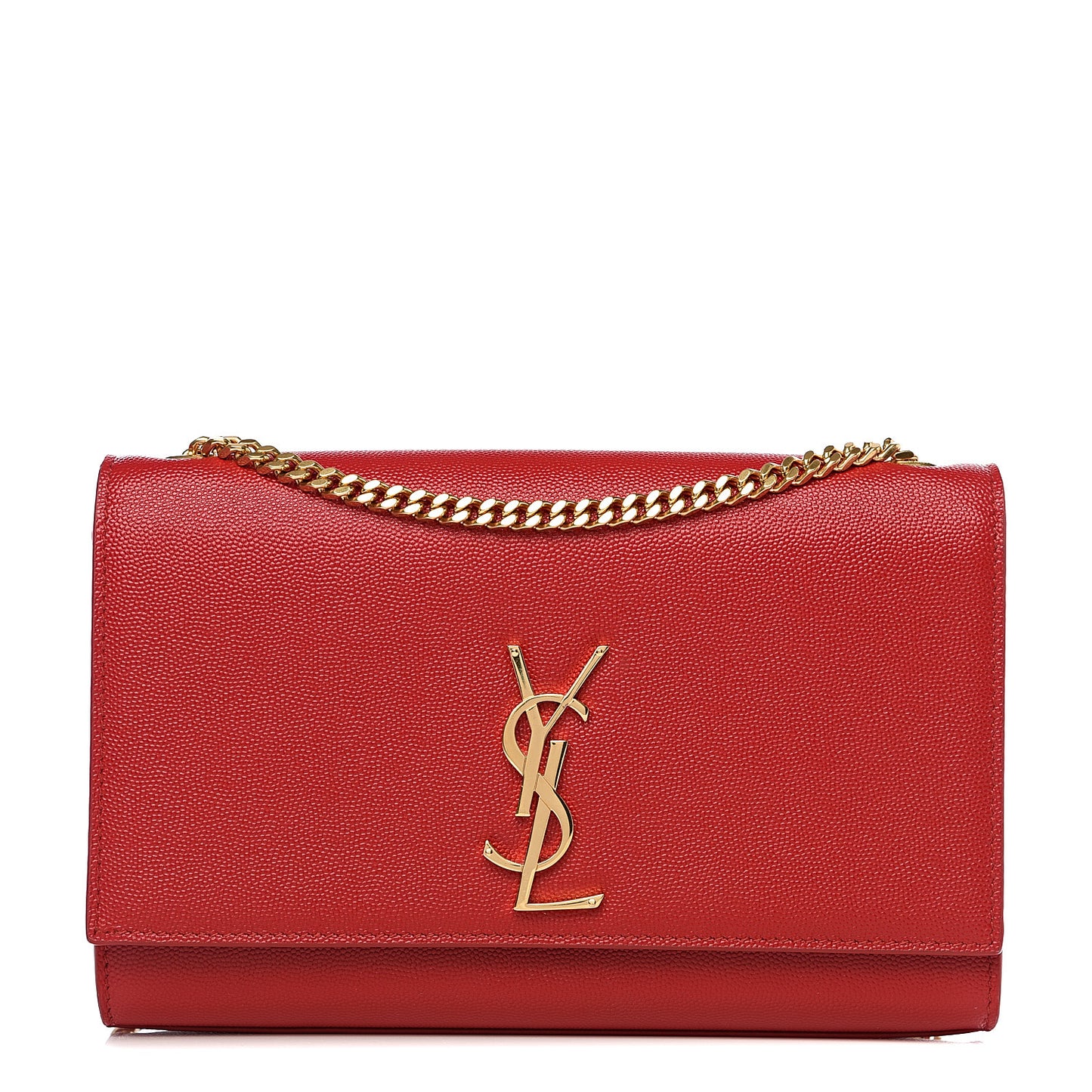 Grain De Poudre Medium Monogram Kate Satchel Red