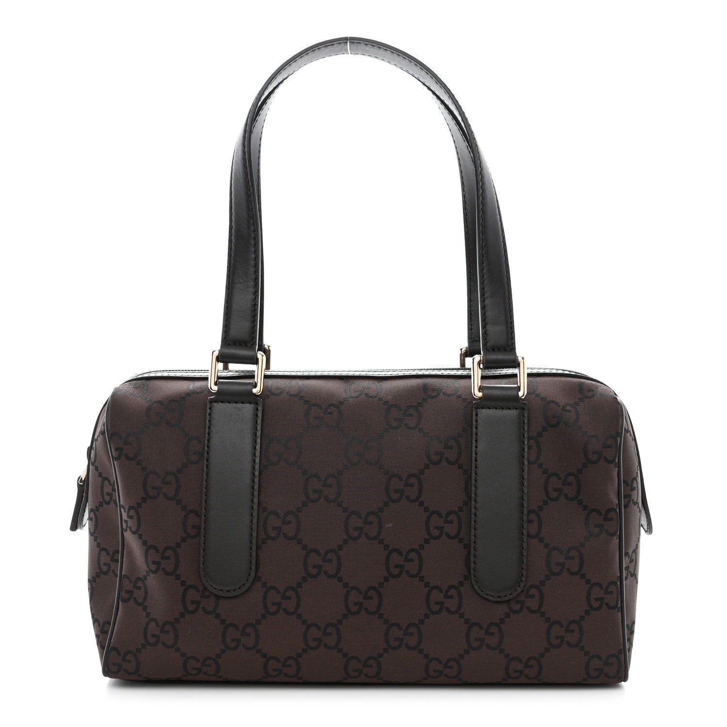 Gucci Nylon Monogram Small Boston Dark Brown 1 of 10
