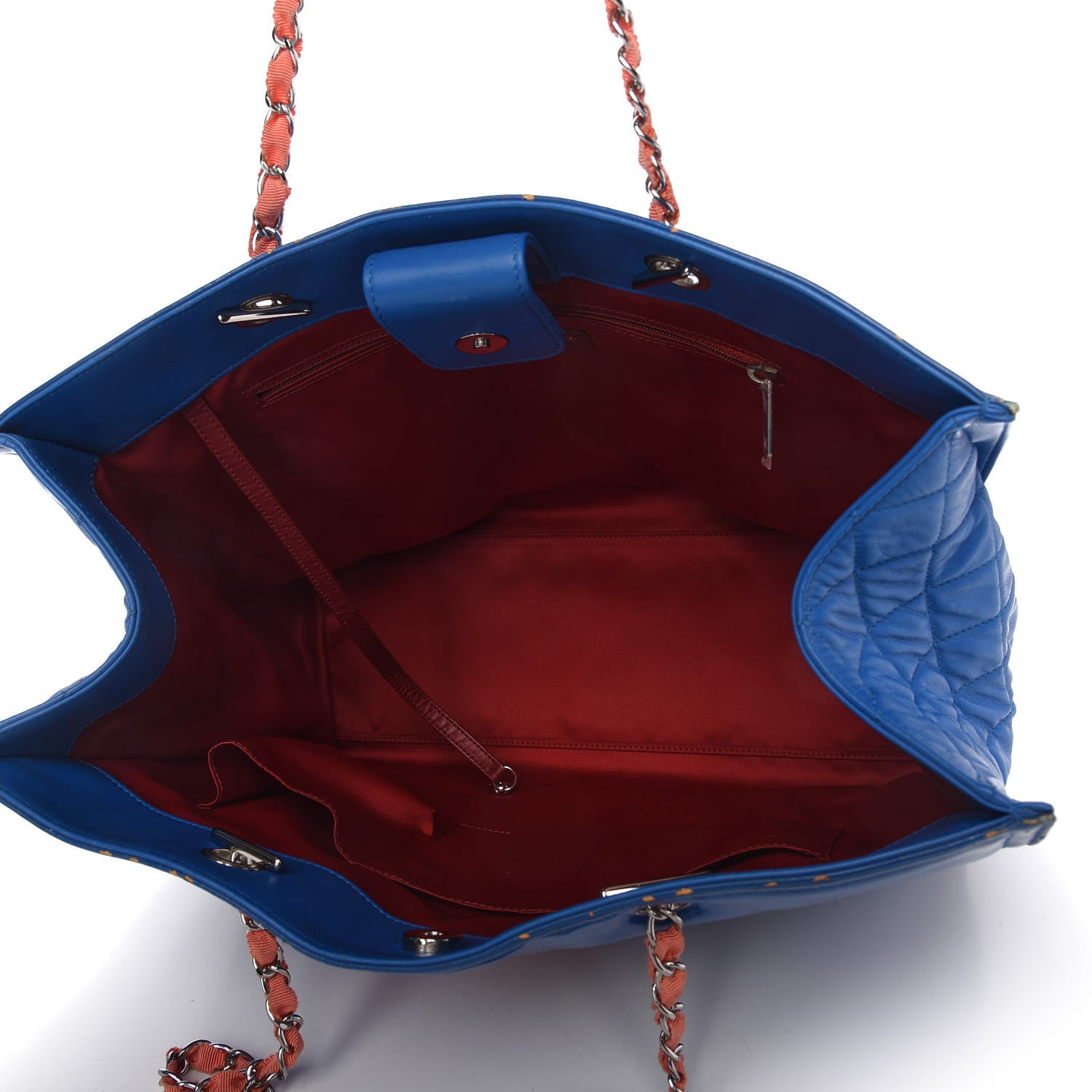 Chanel Vinyl Lipstick Tote Blue 5 of 15