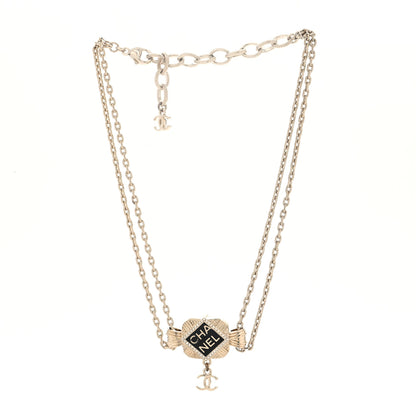 Chanel Crystal CC Square Choker Gold 2 of 3