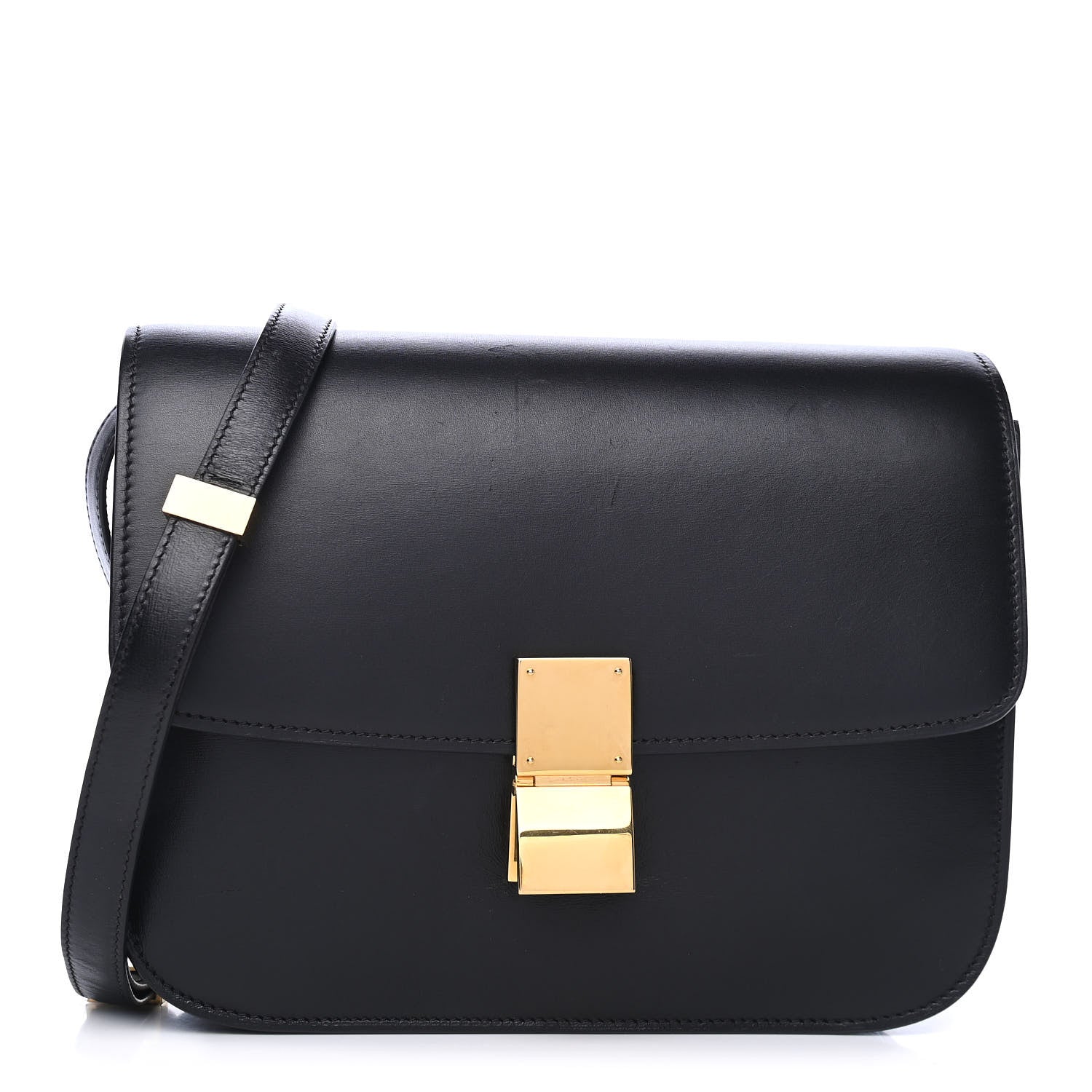 Celine Box Calfskin Medium Classic Box Flap Bag Black 1 of 5