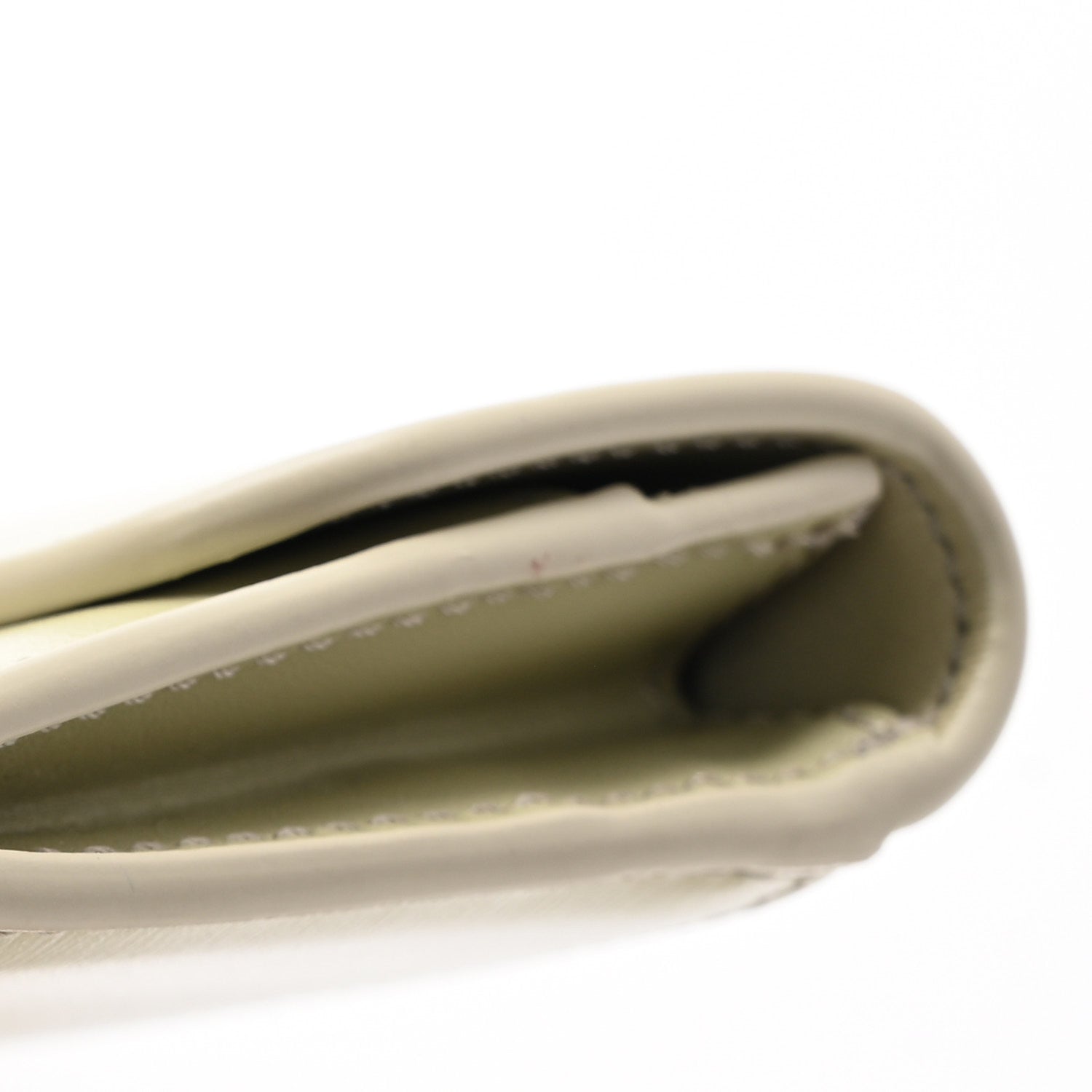 Celine Shiny Calfskin Triomphe Flap Card Holder Almond Green Almond Green 10 of 12