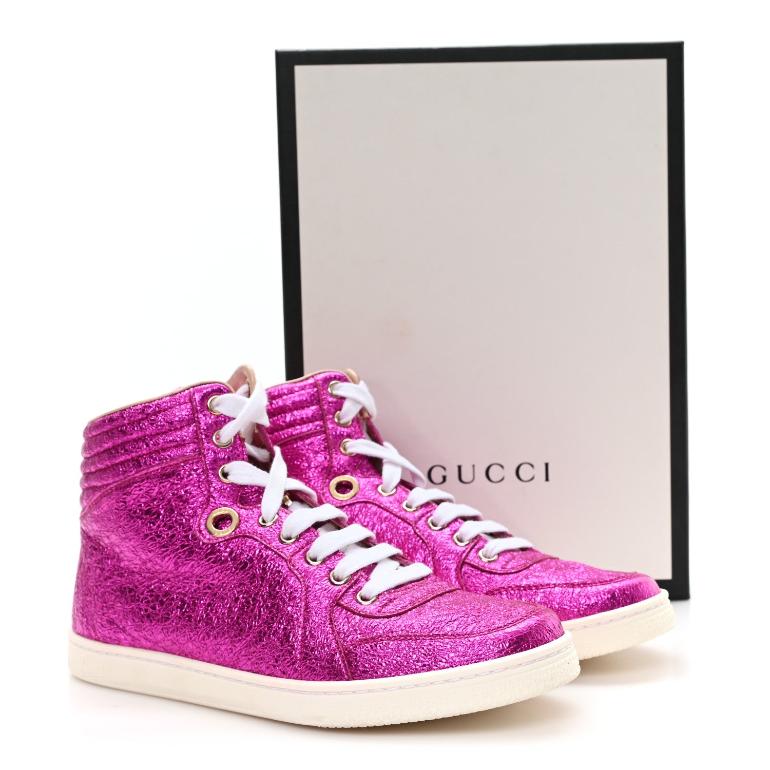 Gucci Galassia Womens High Top Sneakers 36.5 Fuxia 10 of 10