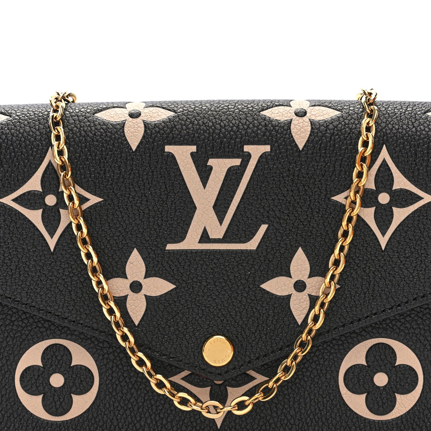 Louis Vuitton Empreinte Monogram Giant Felicie Pochette Black Beige 7 of 8