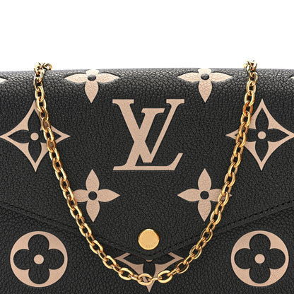 Louis Vuitton Empreinte Monogram Giant Felicie Pochette Black Beige 7 of 8