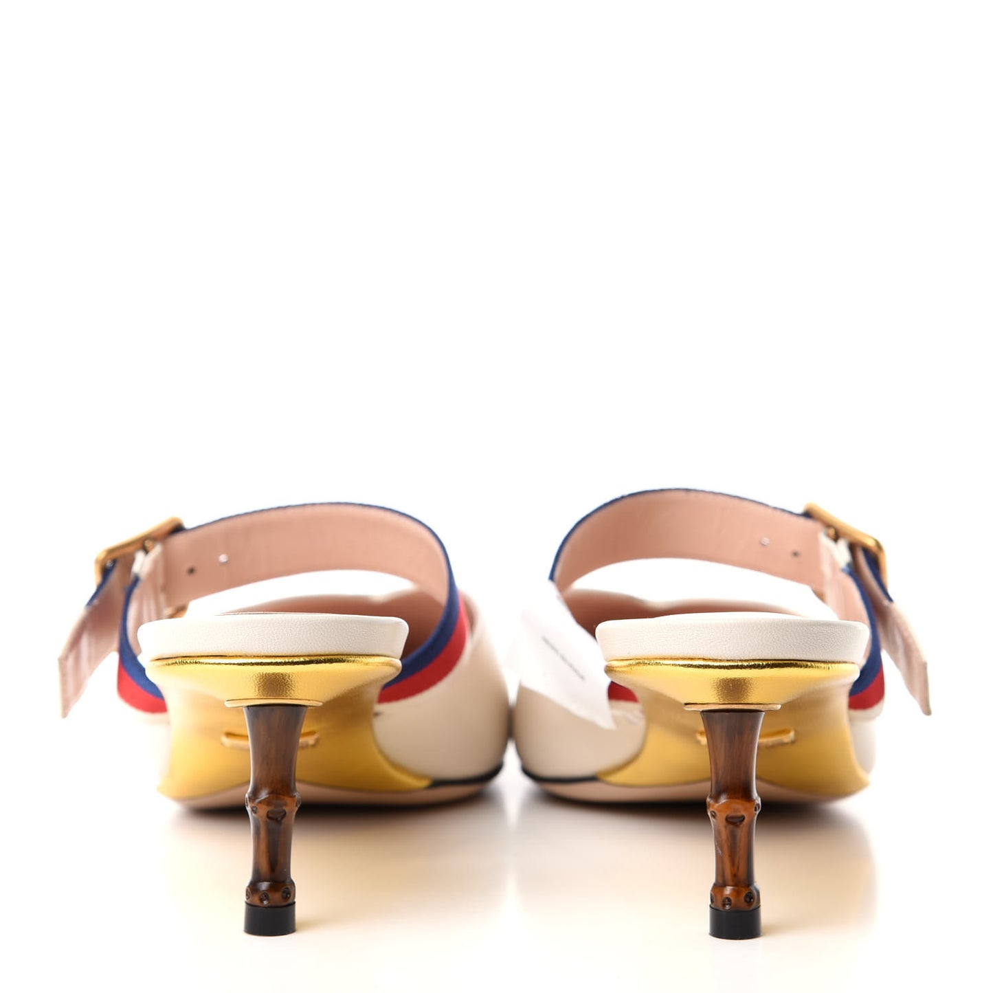 Malaga Kid Sylvie Web Bamboo Low Heel Mules 40 White