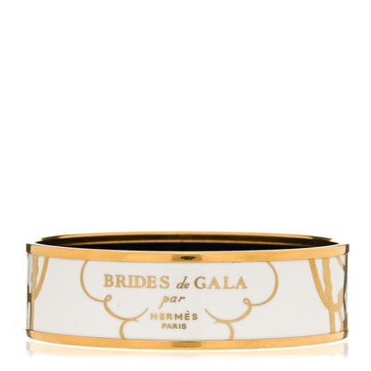 Hermes Enamel Printed Wide Brides De Gala Tattoo Bracelet 62 Cuivre 1 of 6