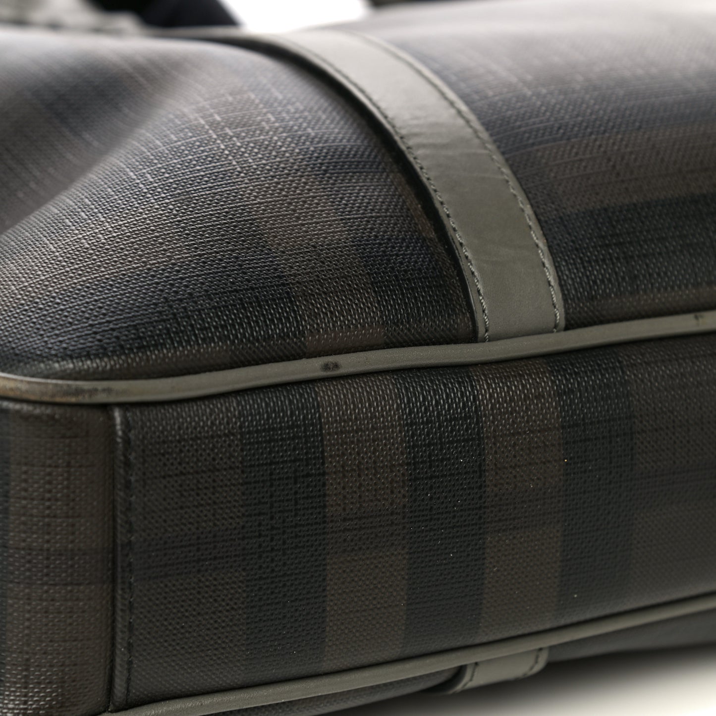 London Smoked Check Large Briefcase Grey