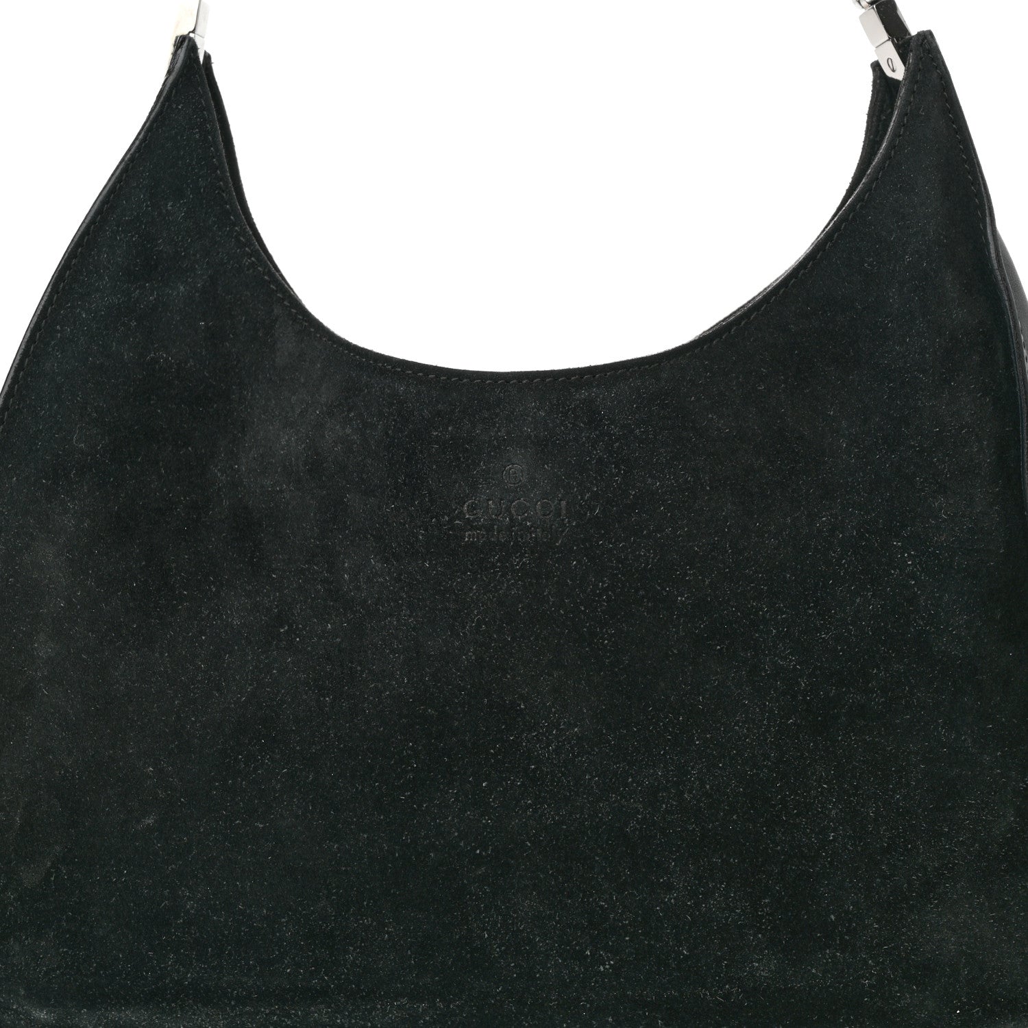 Gucci Suede Logo Hobo Bag Black 8 of 16