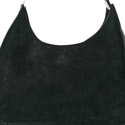 Gucci Suede Logo Hobo Bag Black 8 of 16