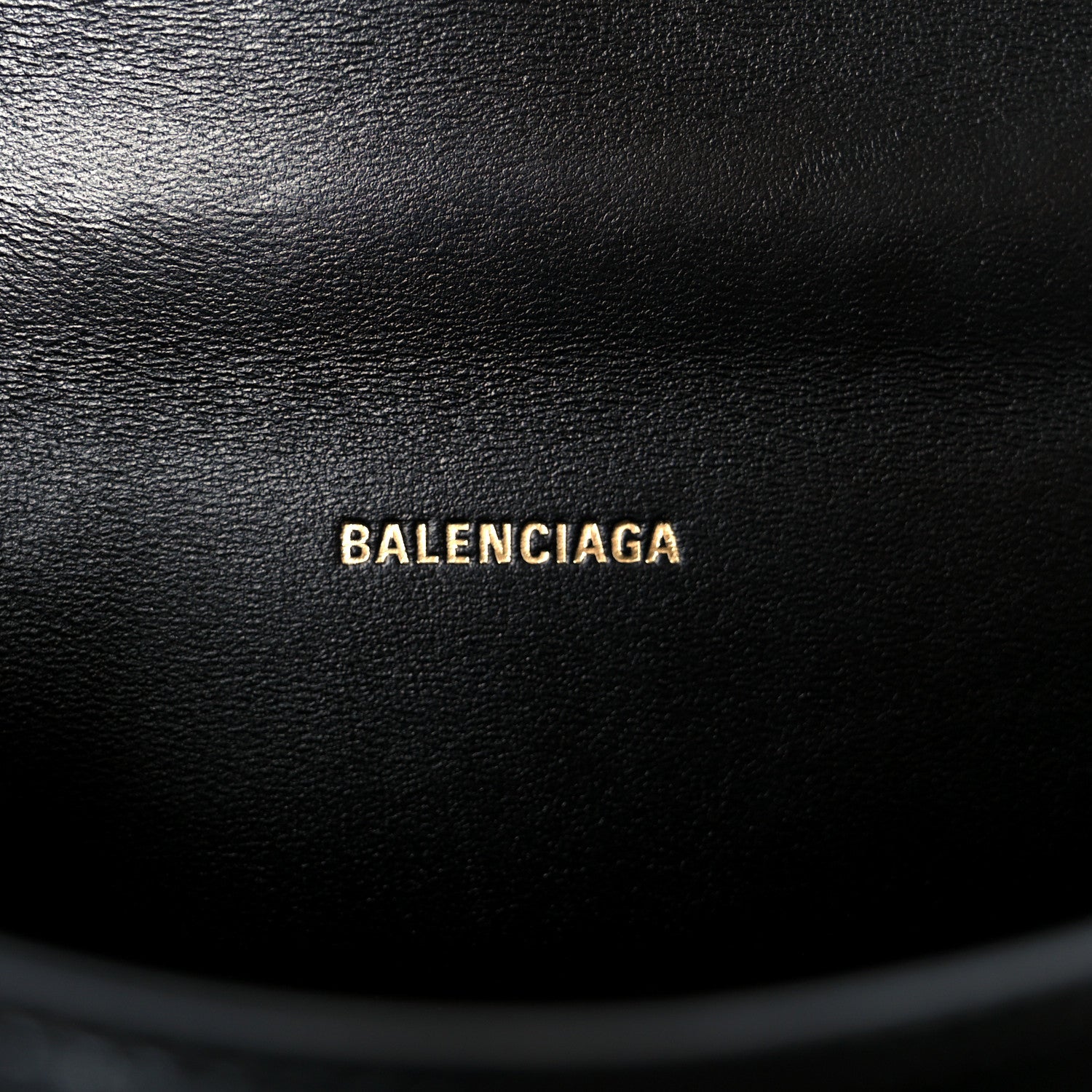 Balenciaga Shiny Box Calfskin Hourglass Top Handle Bag XS Black 6 of 11