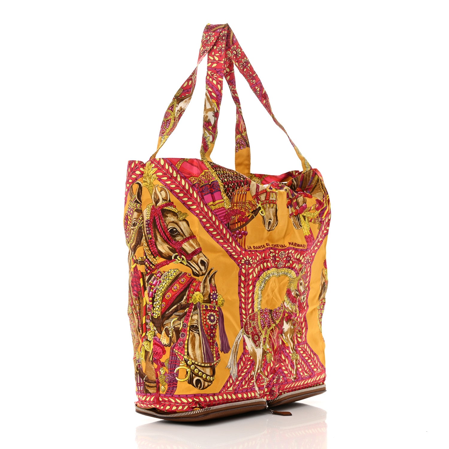 Hermes Buffle Gala Silky Pop La Danse du Cheval Marwari Shopper Tote Marron 3 of 17