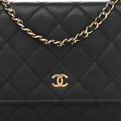 Chanel Caviar Quilted Wallet on Chain WOC Black 9 of 11