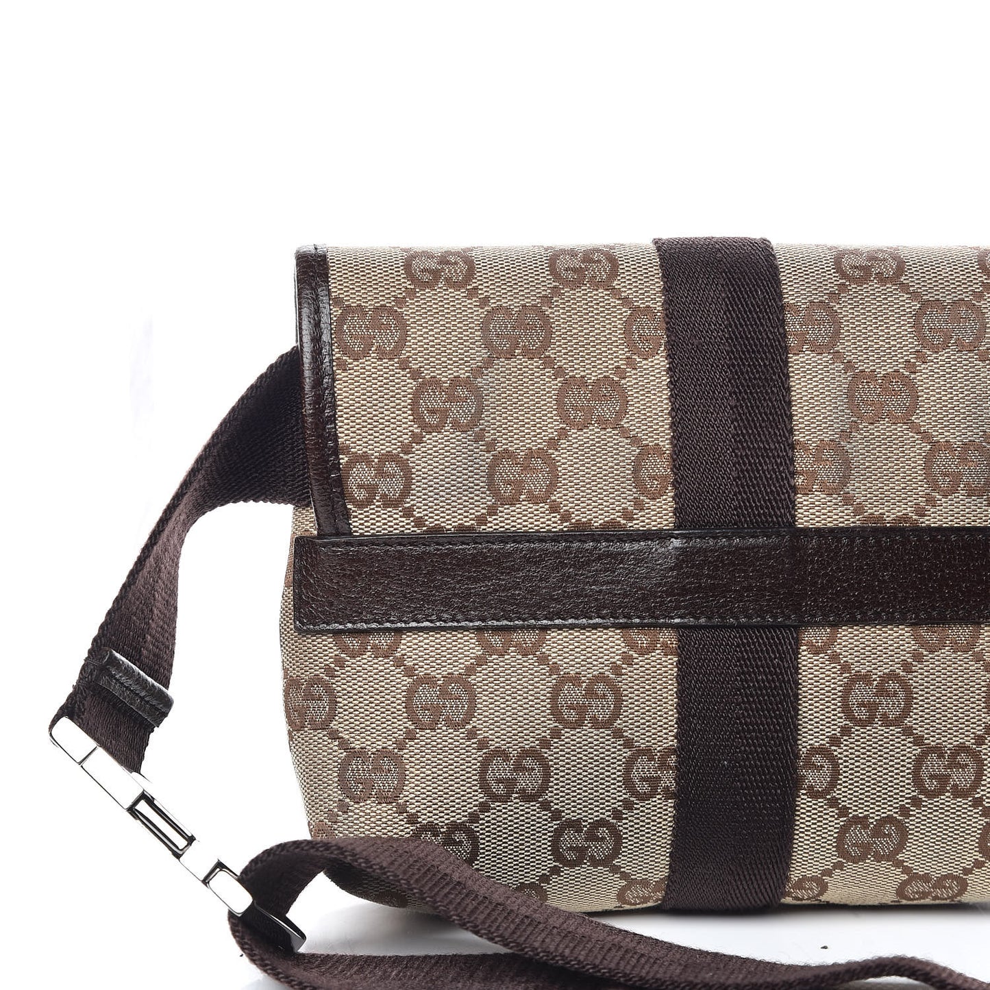 Monogram Waist Pouch Bag Dark Brown