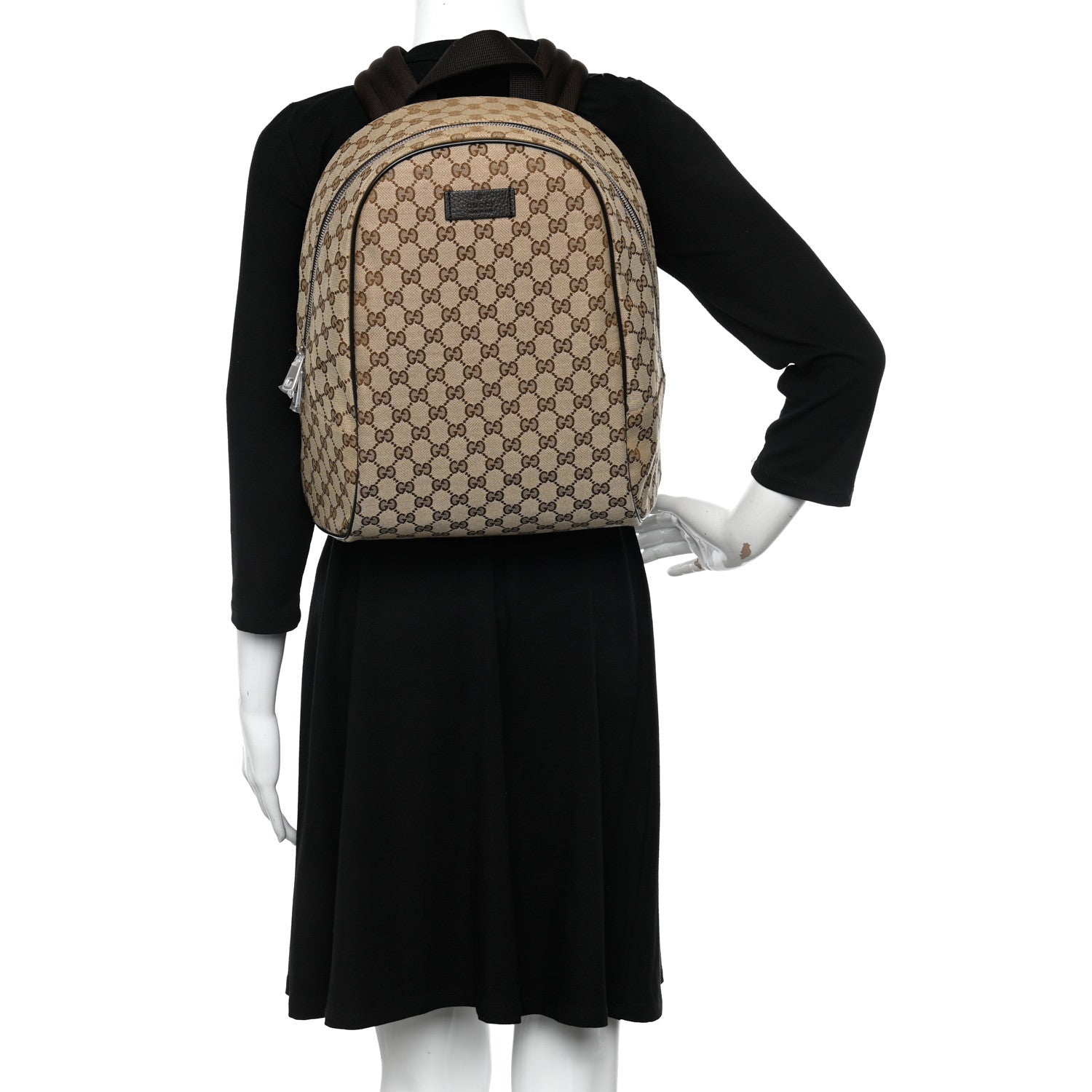 Gucci Monogram Travel Backpack Dark Brown 2 of 10