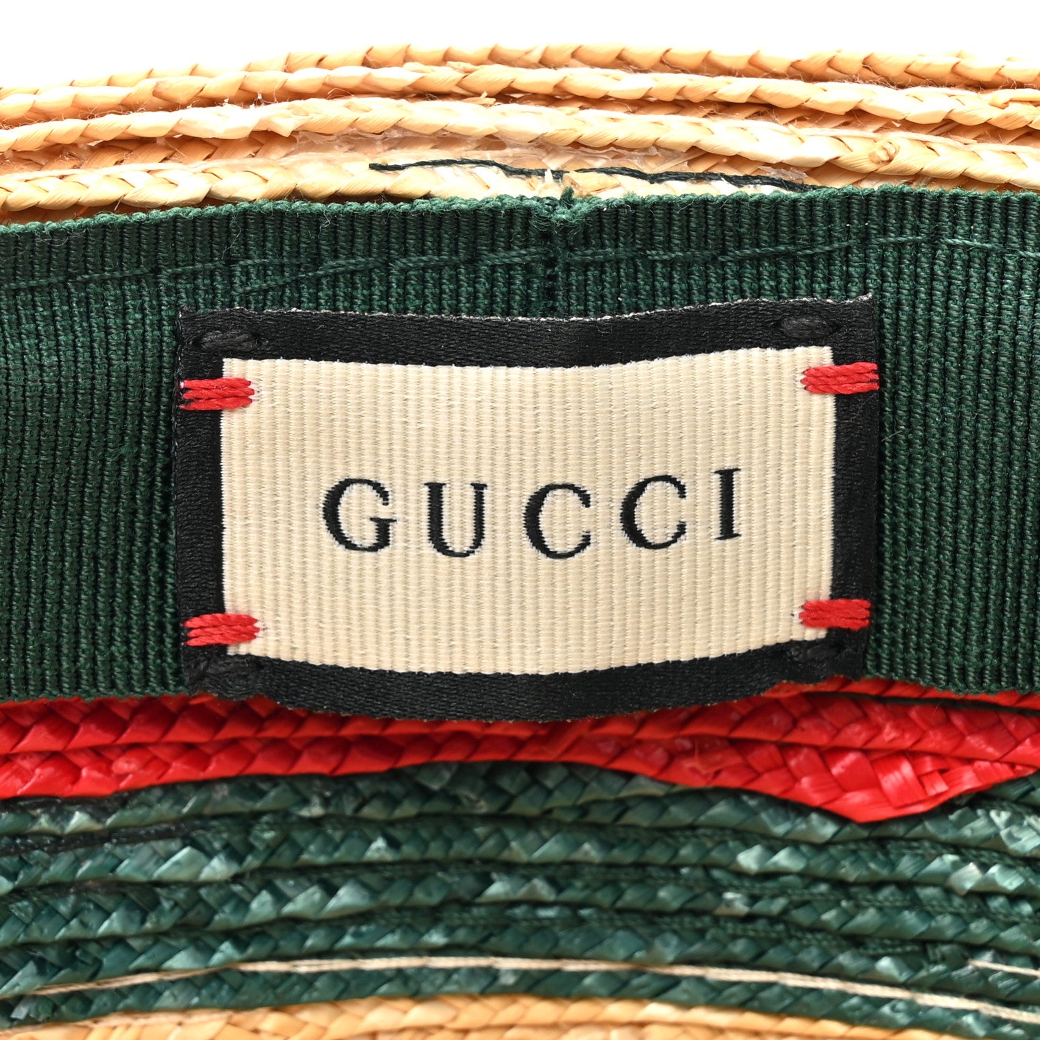 Gucci Abaca Straw Web Fedora Hat XL 8 of 10