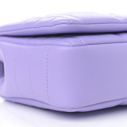 Burberry Lambskin Quilted Small Lola Bag Soft Violet 9 of 10