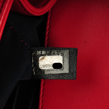 Chanel Lambskin Embossed Small Cube Boy Flap Red 7 of 10