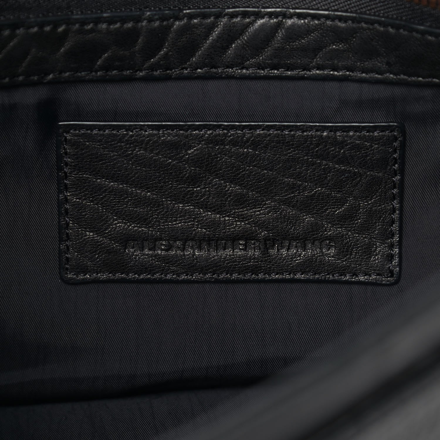 Alexander Wang Pebbled Lambskin Lia Sling Black Rose Hardware 6 of 10