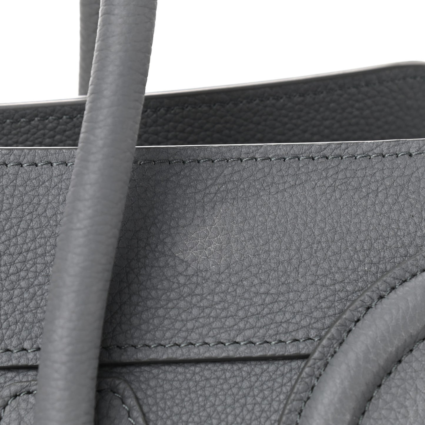 Baby Drummed Calfskin Micro Luggage Kohl