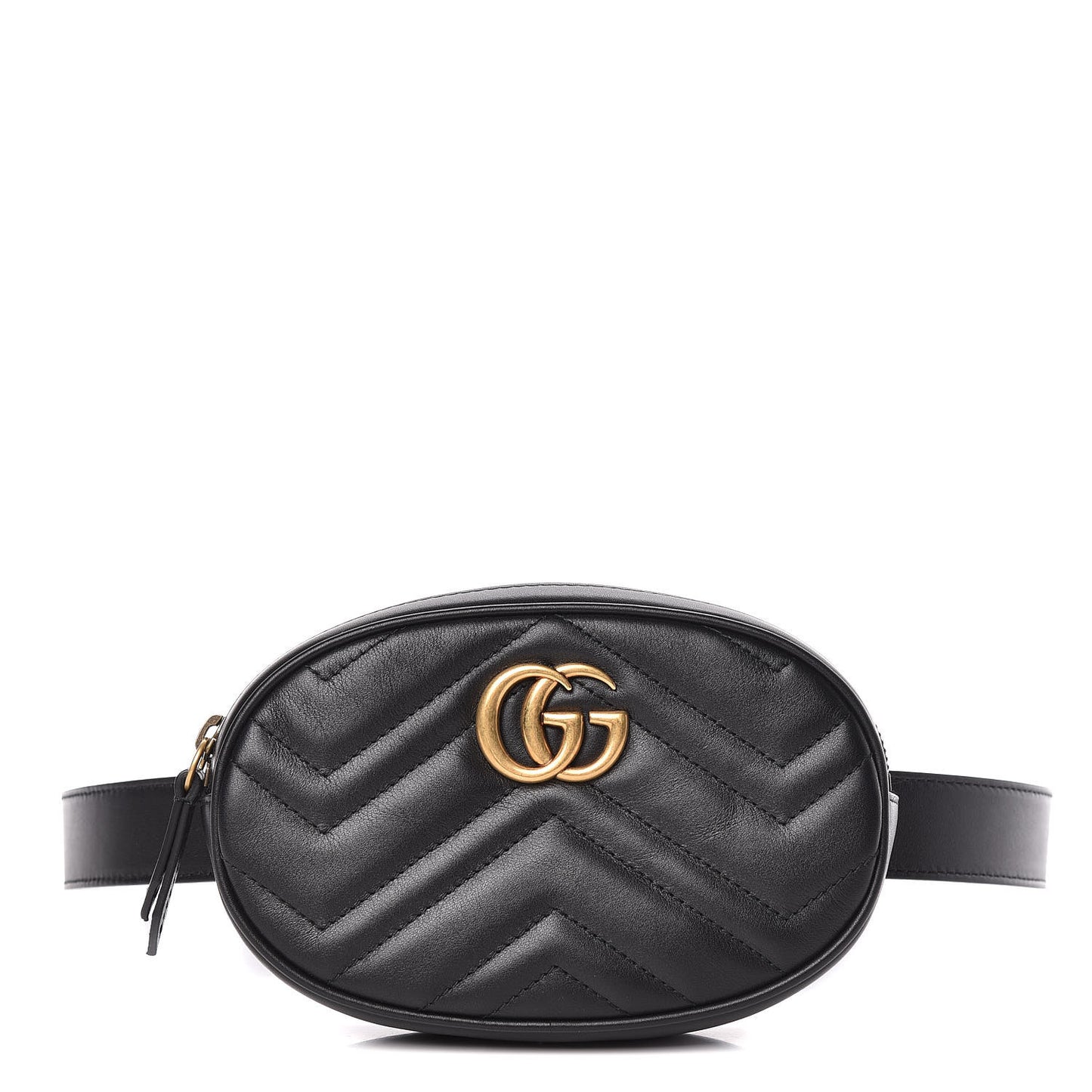 Calfskin Matelasse GG Marmont Belt Bag 85 34 Black