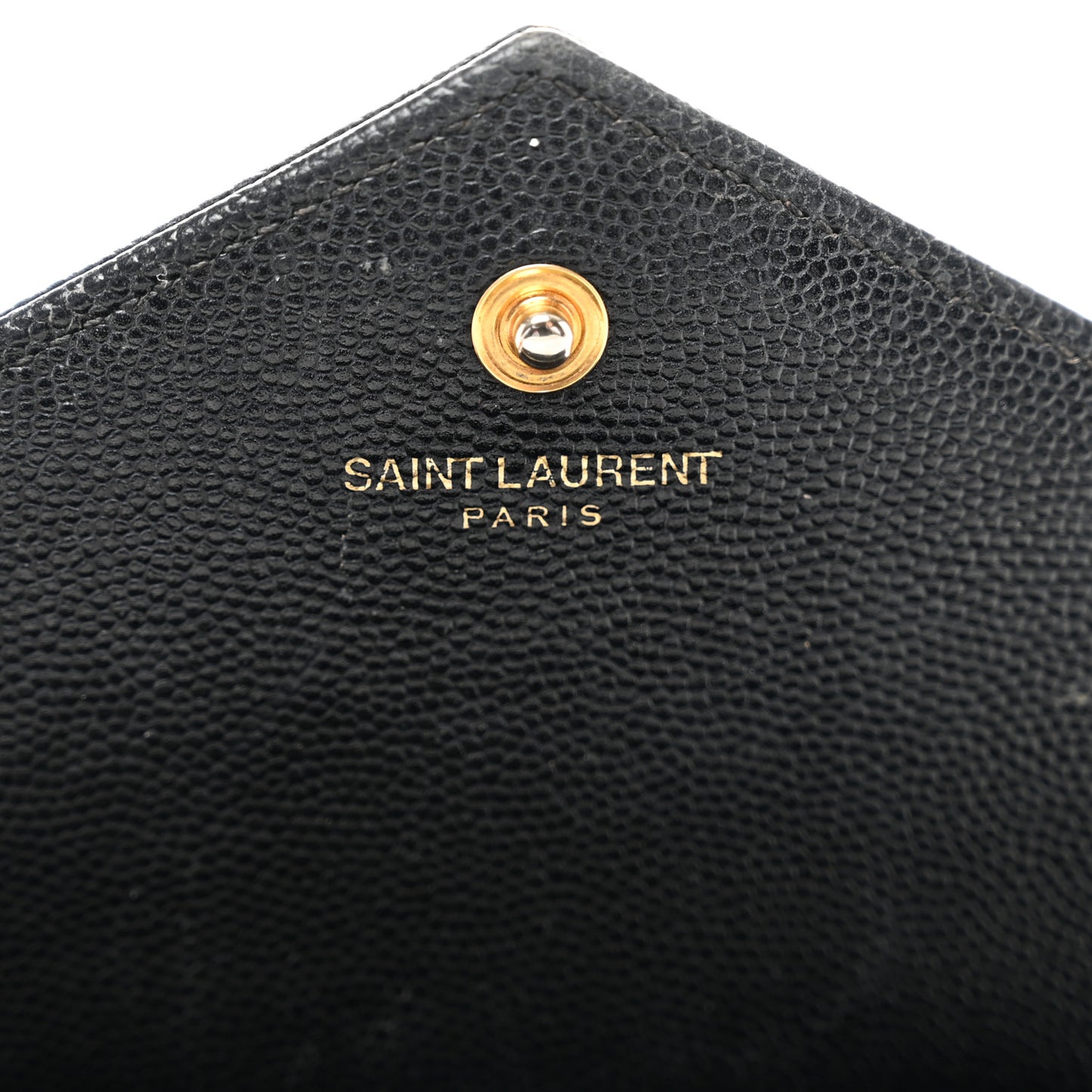Grain De Poudre Matelasse Chevron Monogram Chain Wallet Black
