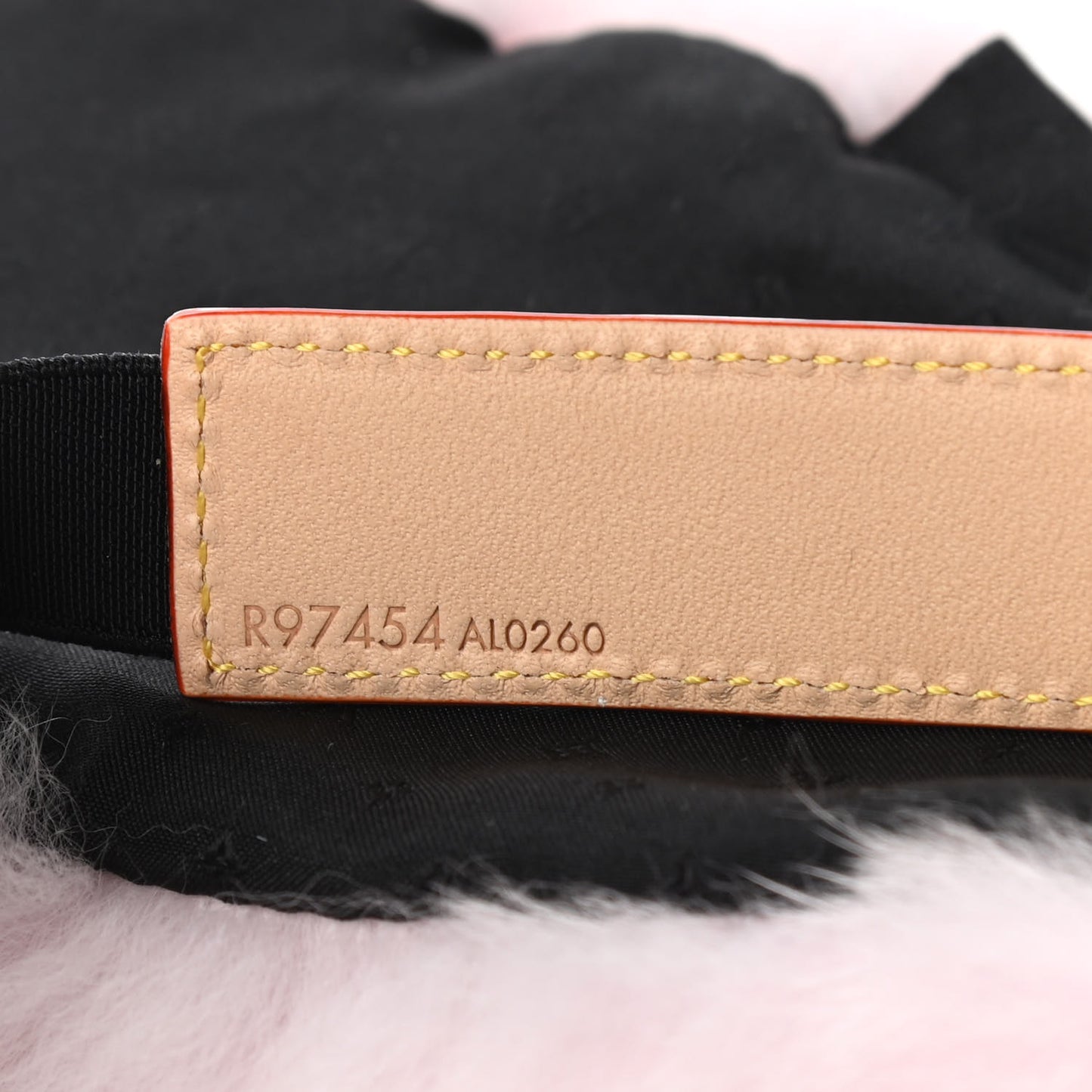 Monogram Mink Fur Sleep Mask Light Pink