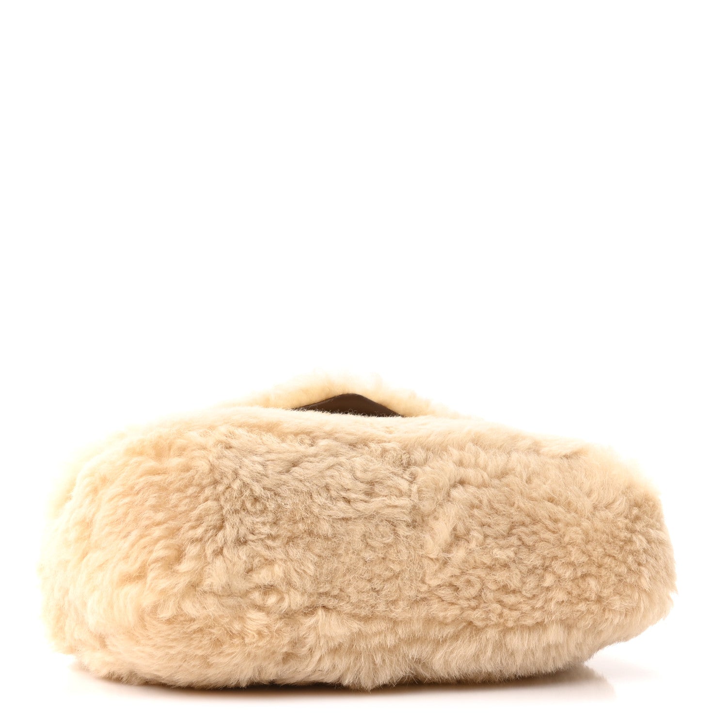 Saint Laurent Shearling Calypso Crossbody Crema Naturel Dark Cigar 4 of 10