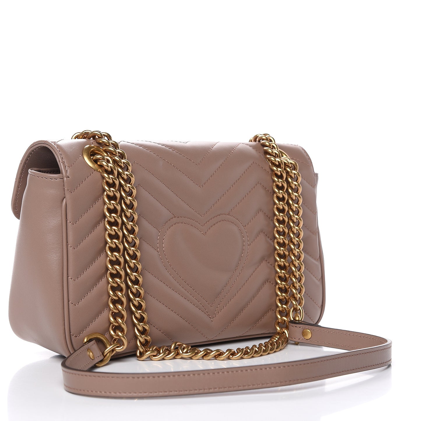 Calfskin Matelasse Small GG Marmont Shoulder Bag Porcelain Rose