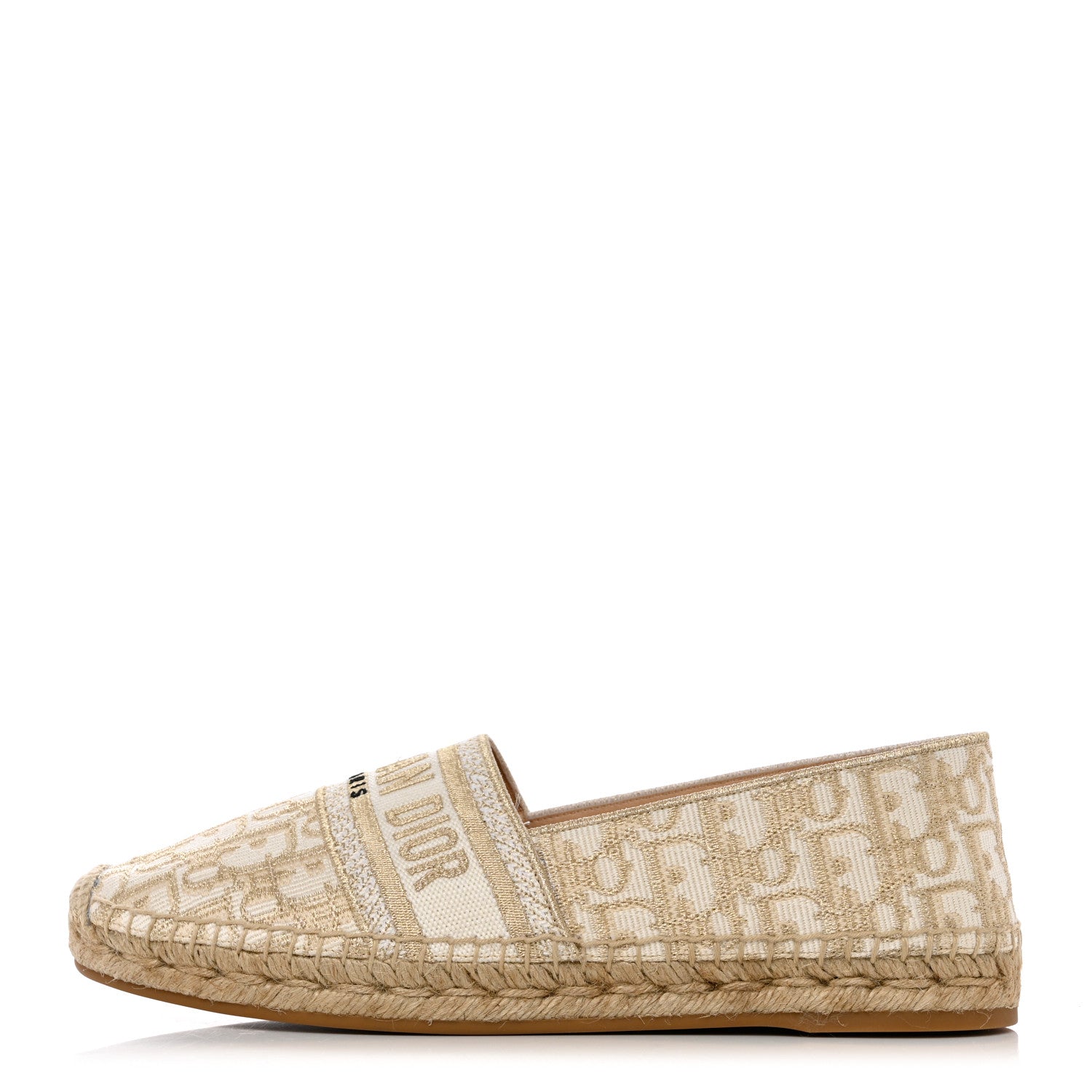 Christian Dior Oblique Embroidered Granville 15mm Espadrilles 41 Cream 1 of 10