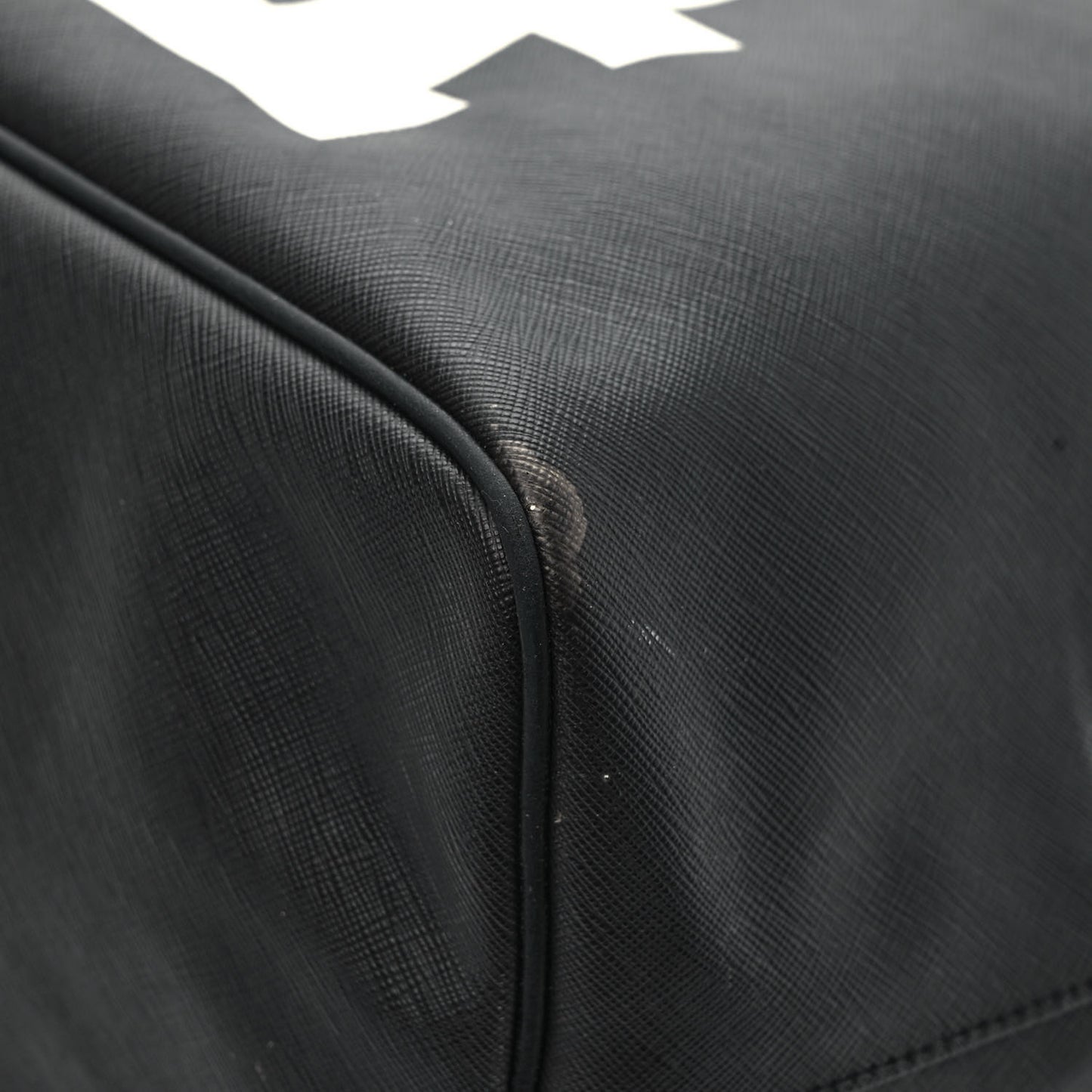 Textured Coated Canvas Favelas Large Antigona Tote Black