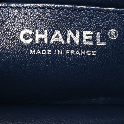 Chanel Jersey Quilted Camellia 2.55 Reissue Mini Flap Black Blue White 6 of 11