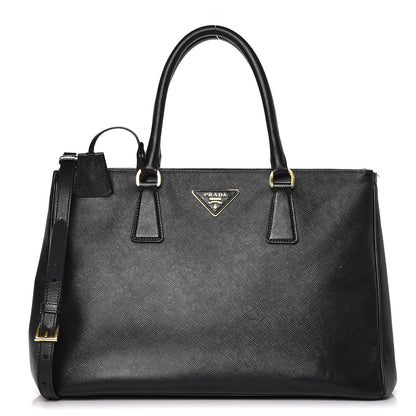 Prada Saffiano Medium Galleria Double Zip Tote Black 1 of 17