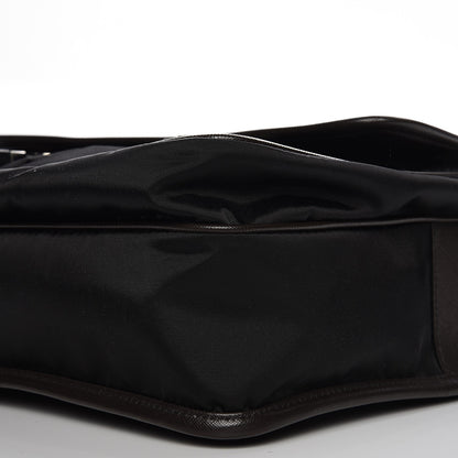 Prada Tessuto Nylon Saffiano Logo Messenger Bag Black 12 of 12
