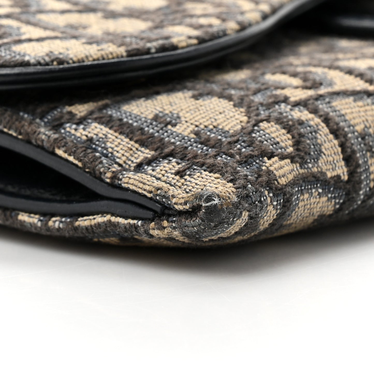 CHRISTIAN DIOR Oblique Saddle Chain Long Wallet Blue