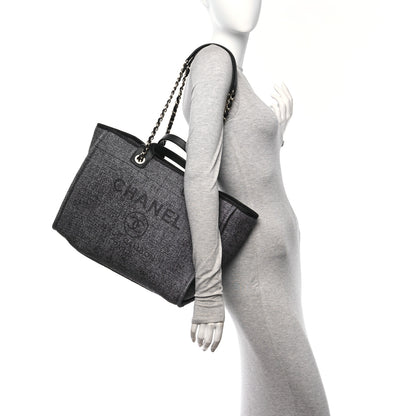 Chanel Lurex Boucle Medium Deauville Tote Black 3 of 10